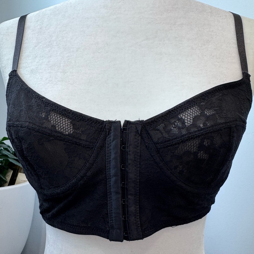 Free People Intimate Black Lace Women's Corset Bra